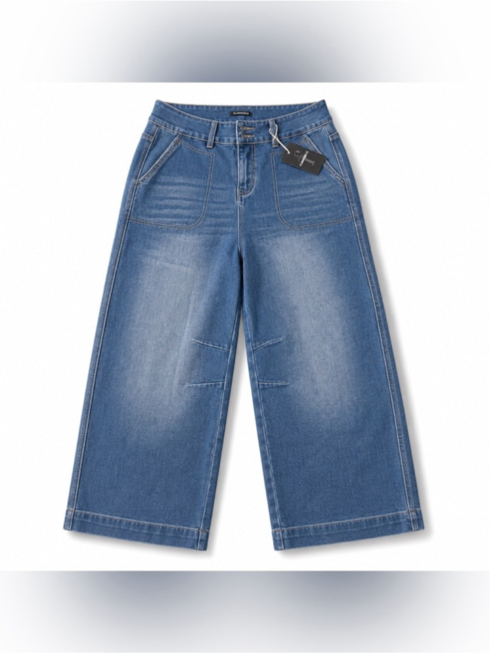 Flamingals stretchy denim barrel leg jeans size XL FG15-25
